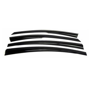 Mercedes W211 Wind Deflector - Omac - Acrylic 4 Pcs - Black - '02-'09